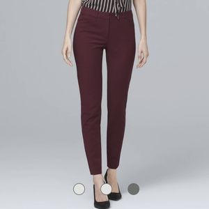 WHBM Burgundy Skinny Ankle Pant (10R)